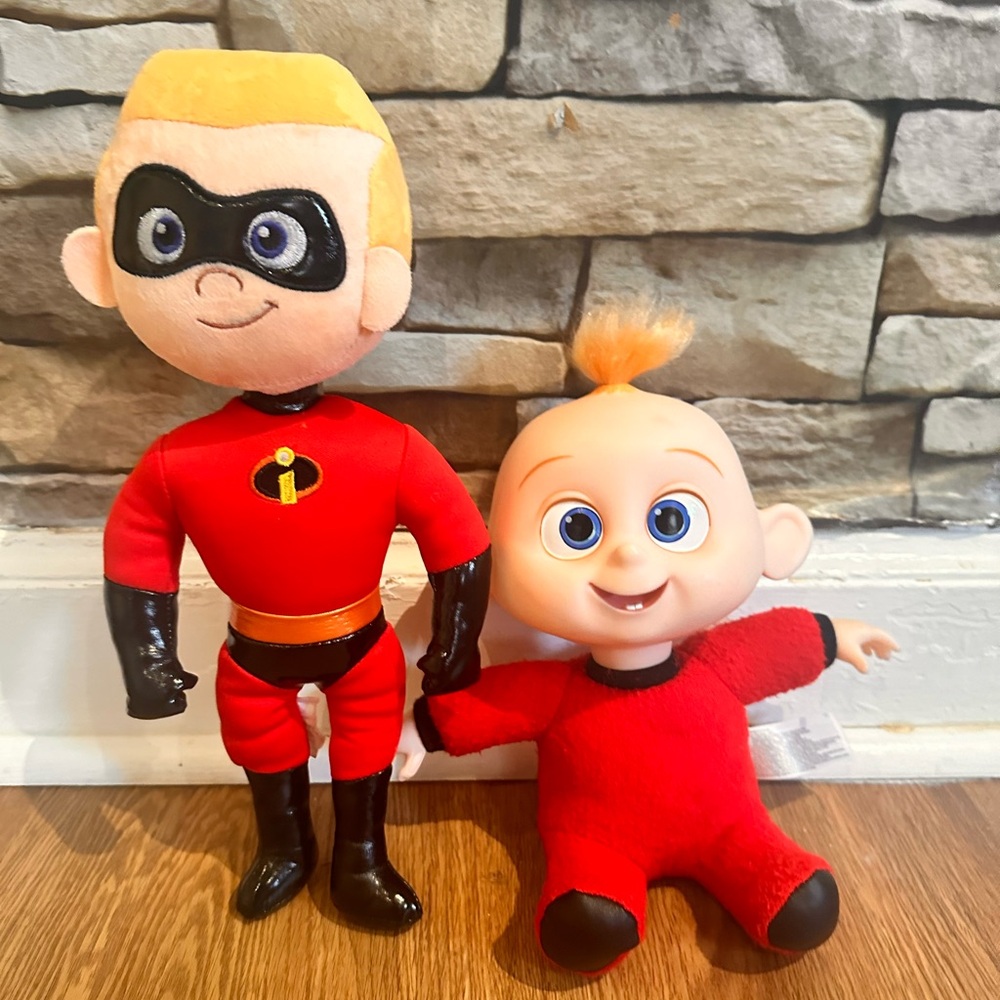 Disney The Incredible Plushes Dash And Jack Jack